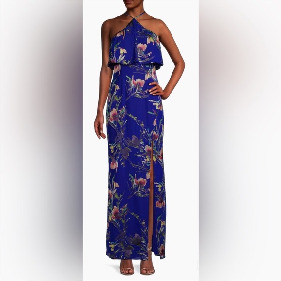Liv Foster Dresses & Skirts - NWT Liv Foster Floral Halter Column Gown Size 6 $350